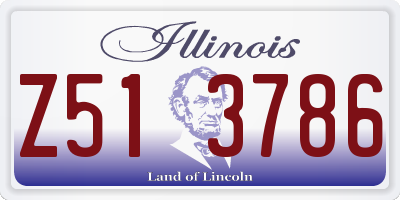 IL license plate Z513786