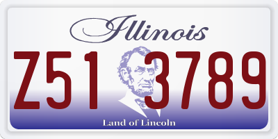 IL license plate Z513789