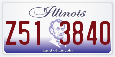 IL license plate Z513840