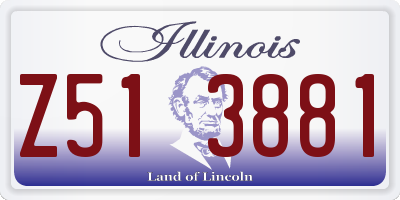 IL license plate Z513881