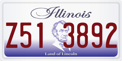 IL license plate Z513892