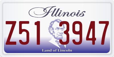 IL license plate Z513947