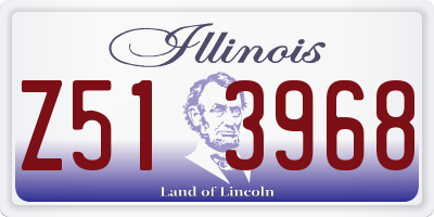 IL license plate Z513968