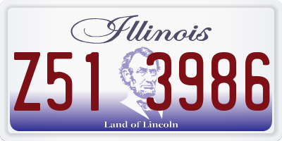IL license plate Z513986