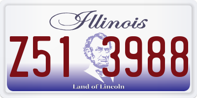 IL license plate Z513988