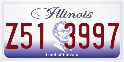 IL license plate Z513997