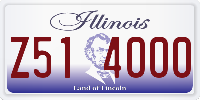 IL license plate Z514000