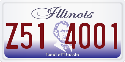 IL license plate Z514001