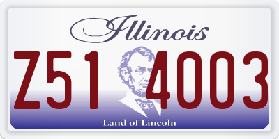 IL license plate Z514003