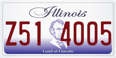 IL license plate Z514005