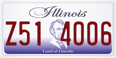 IL license plate Z514006