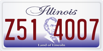 IL license plate Z514007