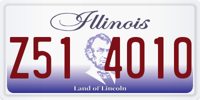 IL license plate Z514010