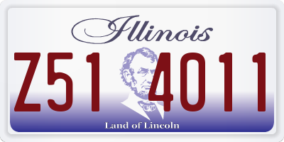 IL license plate Z514011
