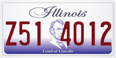 IL license plate Z514012