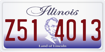 IL license plate Z514013