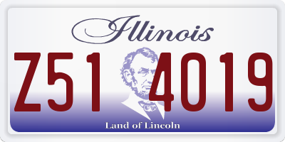 IL license plate Z514019