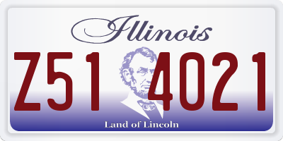 IL license plate Z514021