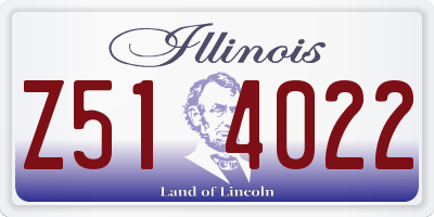 IL license plate Z514022