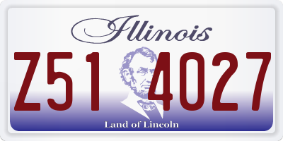 IL license plate Z514027