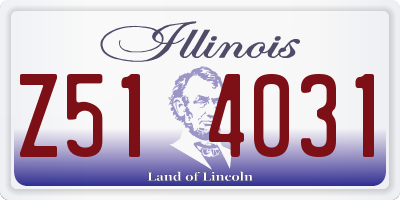 IL license plate Z514031