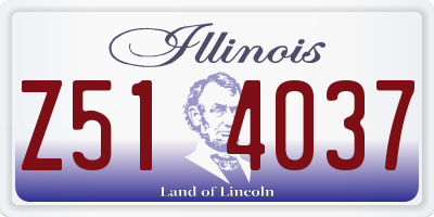 IL license plate Z514037