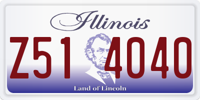 IL license plate Z514040
