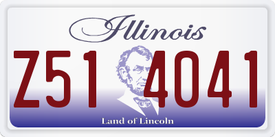 IL license plate Z514041