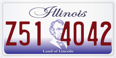 IL license plate Z514042