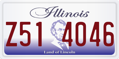 IL license plate Z514046