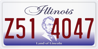 IL license plate Z514047