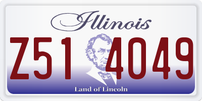 IL license plate Z514049