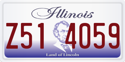 IL license plate Z514059