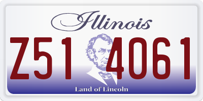 IL license plate Z514061