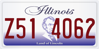 IL license plate Z514062