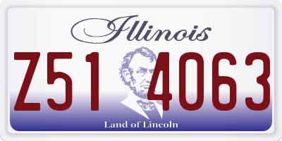 IL license plate Z514063