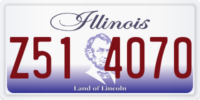IL license plate Z514070