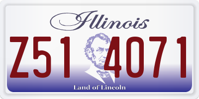 IL license plate Z514071