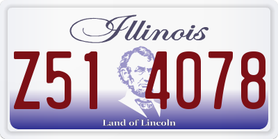 IL license plate Z514078