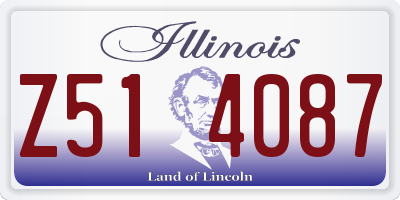 IL license plate Z514087