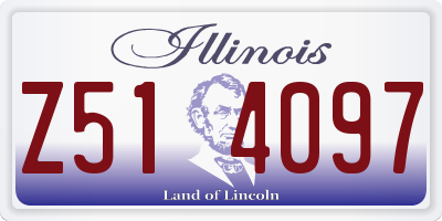 IL license plate Z514097