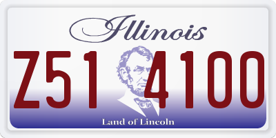 IL license plate Z514100
