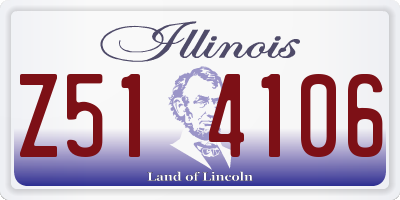 IL license plate Z514106