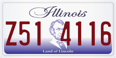 IL license plate Z514116