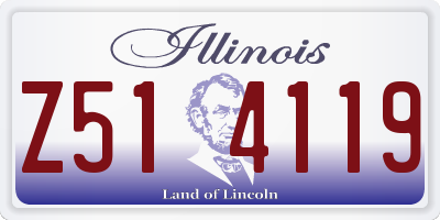IL license plate Z514119