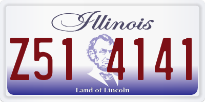 IL license plate Z514141