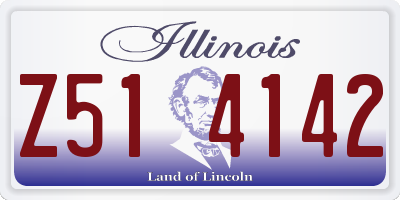 IL license plate Z514142