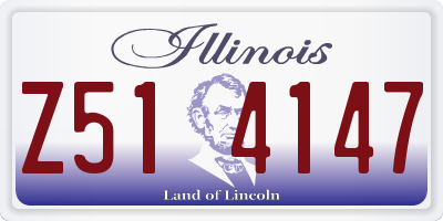 IL license plate Z514147