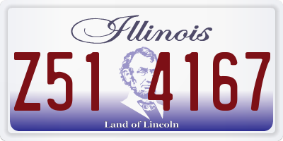 IL license plate Z514167