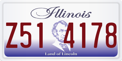 IL license plate Z514178